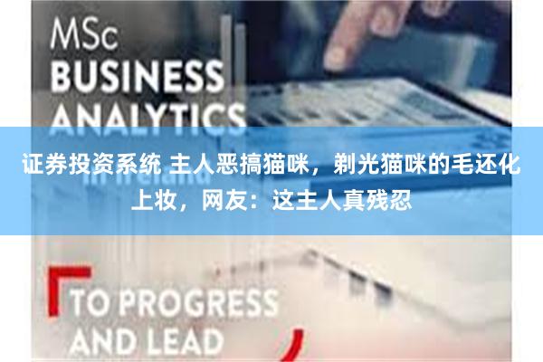 证券投资系统 主人恶搞猫咪，剃光猫咪的毛还化上妆，网友：这主人真残忍