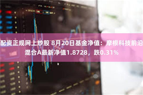 配资正规网上炒股 8月20日基金净值：摩根科技前沿混合A最新净值1.8728，跌0.31%