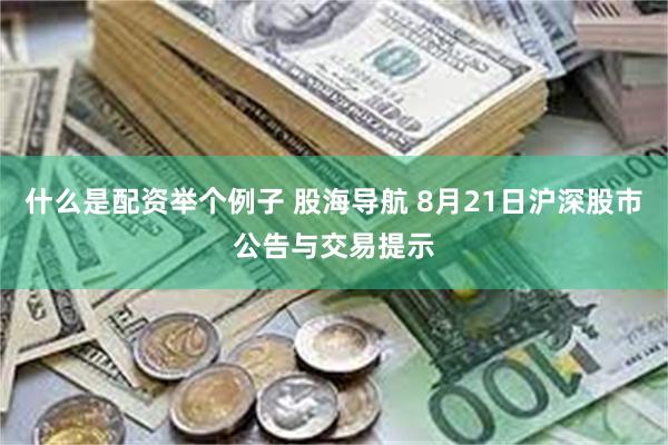 什么是配资举个例子 股海导航 8月21日沪深股市公告与交易提示
