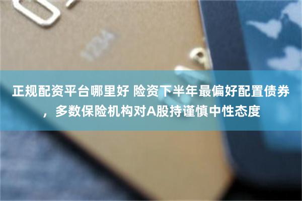正规配资平台哪里好 险资下半年最偏好配置债券，多数保险机构对A股持谨慎中性态度