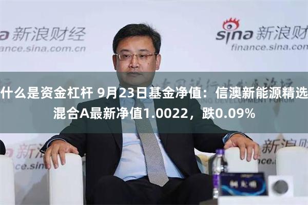 什么是资金杠杆 9月23日基金净值：信澳新能源精选混合A最新净值1.0022，跌0.09%