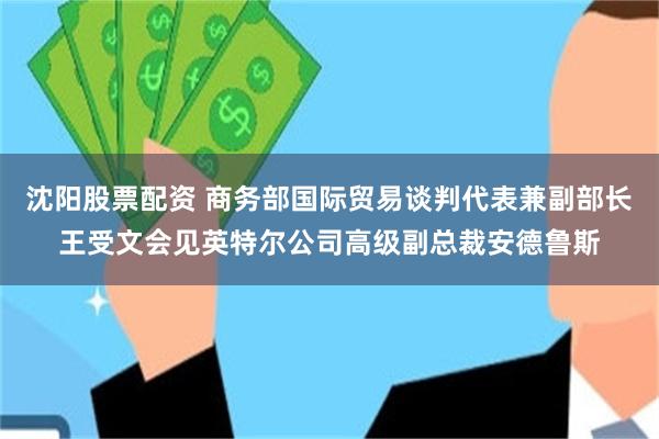 沈阳股票配资 商务部国际贸易谈判代表兼副部长王受文会见英特尔公司高级副总裁安德鲁斯