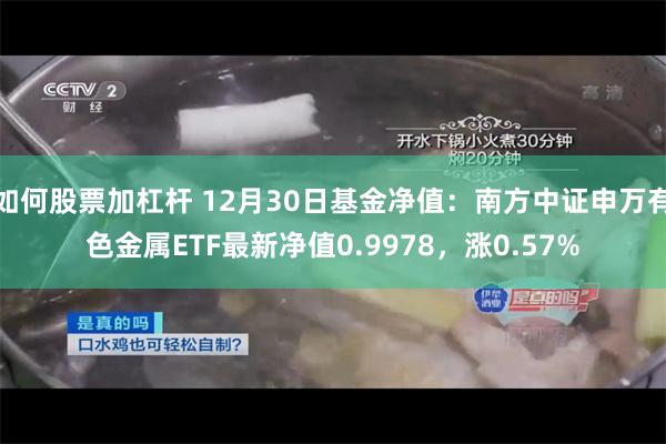 如何股票加杠杆 12月30日基金净值：南方中证申万有色金属ETF最新净值0.9978，涨0.57%
