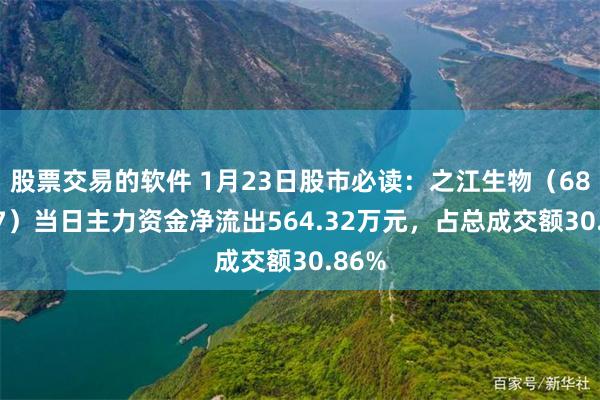 股票交易的软件 1月23日股市必读：之江生物（688317）当日主力资金净流出564.32万元，占总成交额30.86%