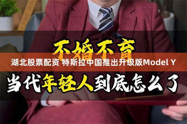 湖北股票配资 特斯拉中国推出升级版Model Y