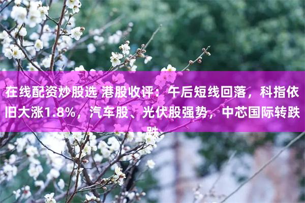 在线配资炒股选 港股收评：午后短线回落，科指依旧大涨1.8%，汽车股、光伏股强势，中芯国际转跌