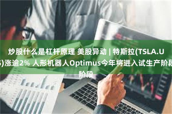 炒股什么是杠杆原理 美股异动 | 特斯拉(TSLA.US)涨逾2% 人形机器人Optimus今年将进入试生产阶段