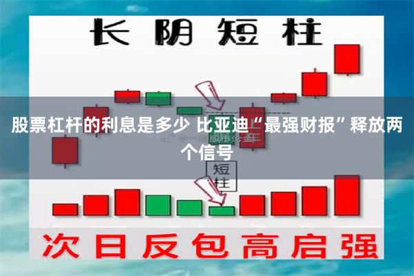 股票杠杆的利息是多少 比亚迪“最强财报”释放两个信号