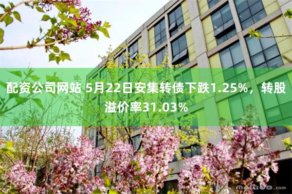 配资公司网站 5月22日安集转债下跌1.25%，转股溢价率31.03%