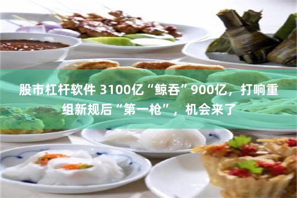 股市杠杆软件 3100亿“鲸吞”900亿，打响重组新规后“第一枪”，机会来了